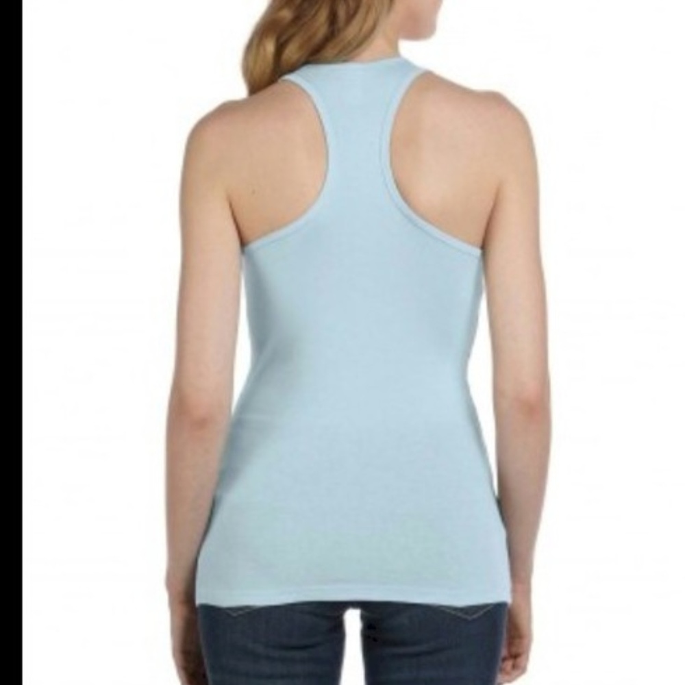 Bella Racer Back Tank Top Light Blue Sz Medium NWT